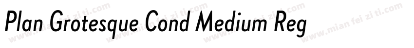 Plan Grotesque Cond Medium Regular字体转换